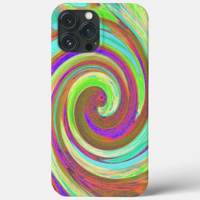 Coole Retro-Herbstfarben flüssige Kunstschmuck Case-Mate iPhone Hülle (Rückseite)