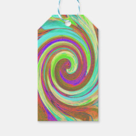 Coole Retro-Herbstfarben flüssige Kunstschmuck Geschenkanhänger