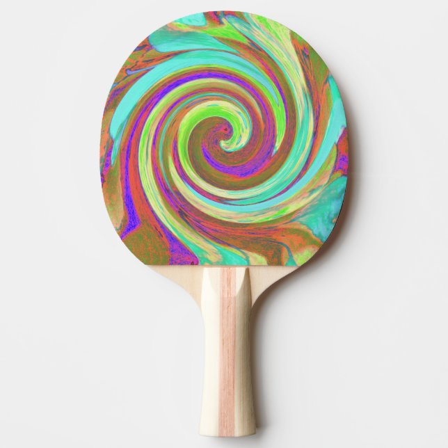 Coole Retro-Herbstfarben flüssige Kunstschmuck Tischtennis Schläger (Vorderseite)