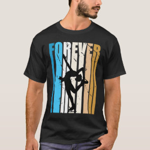 Coole Retro-Ice-Skaten-Fan-Lieben, um Herz für T-Shirt