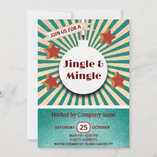 Coole Retro-Jingle & Mingle-Party Einladung