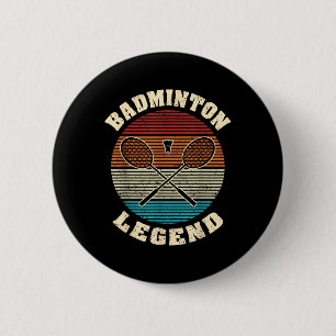 Coole Retro-Kreuzkästen Badminton Legend Badmi Button