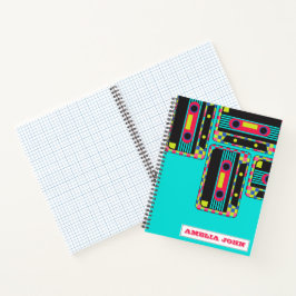 Coole Retro-Kunst der 90er Jahre Notizbuch