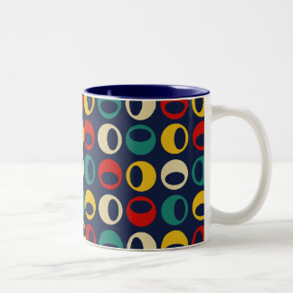 Coole Retro moderne Bereich-Kaffee-Tasse Zweifarbige Tasse