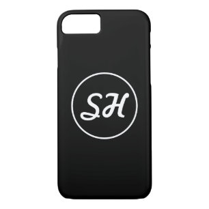 Coole Retro-Moderne Monogramm   Schwarz/Weiß Case-Mate iPhone Hülle