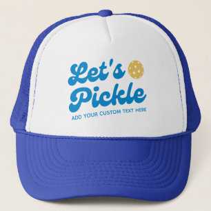 Coole Retro, Pickle Personalisiert Pickleball Truckerkappe