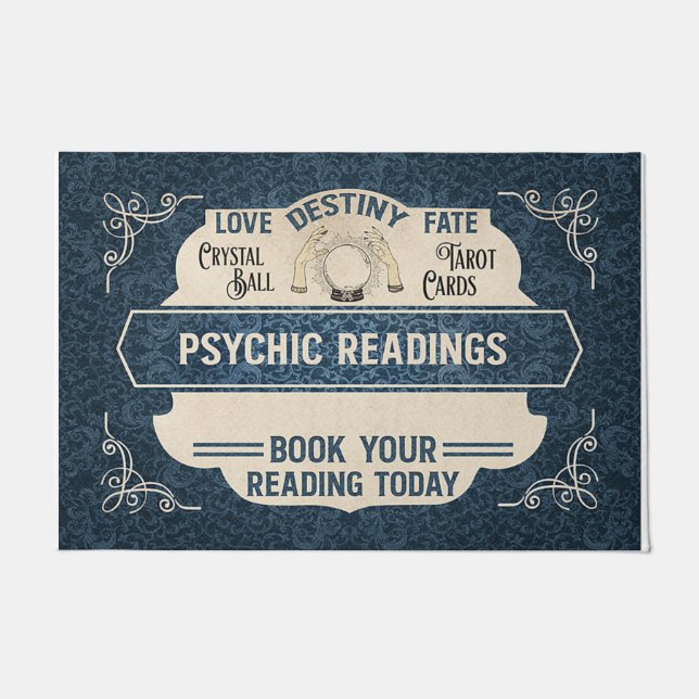 Coole Retro Psychische Lesmatte, Tarot Liebhaber  Fußmatte (Vorderseite)