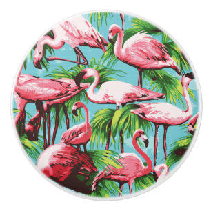 Coole Retro rosa Flamingos Keramikknauf