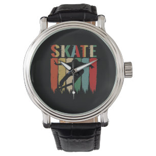 Coole Retro-Skateboard-Skaten Armbanduhr