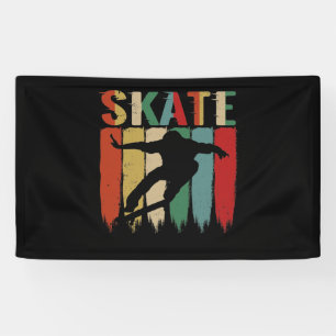 Coole Retro-Skateboard-Skaten Banner