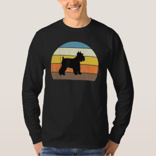 Coole Retro-Sonnenuntergang Miniature Schnauzers - T-Shirt
