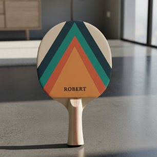 Coole Retro-Streifen mit eigener Marke Tischtennis Schläger