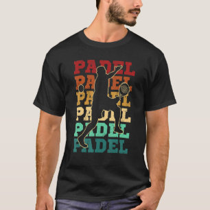 Coole Retro Text Silhouette Padel T-Shirt