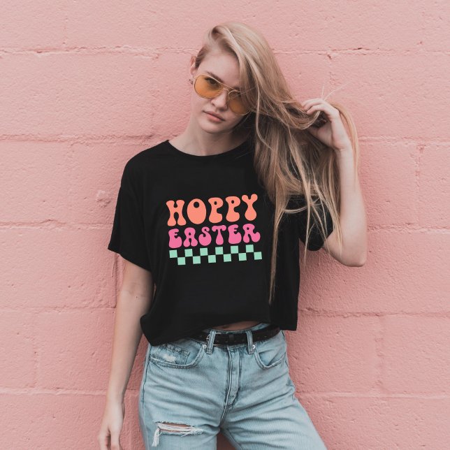 Coole Retro-Typografie Hoppy Oaster T-Shirt (Von Creator hochgeladen)