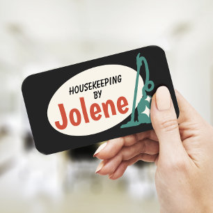 Coole Retro Vacuum House Cleaner Business Card Visitenkarte
