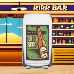Coole Retro-Vintage Bierliebhaber Dosenglas
