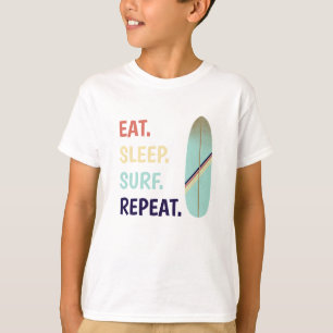 Coole Retro Vintage Blaue Surfboard Surf T-Shirt
