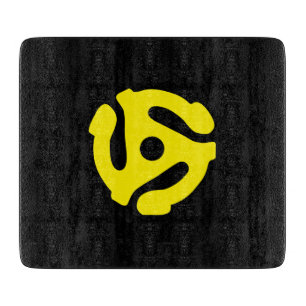 COOLE Retro Vintage Distanzscheibe DJ des Gelbs 45 Schneidebrett