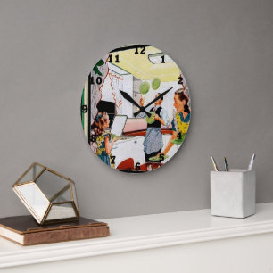 Coole Retro-Vintage Küche Große Wanduhr