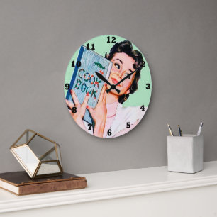 Coole Retro-Vintage Küche Große Wanduhr