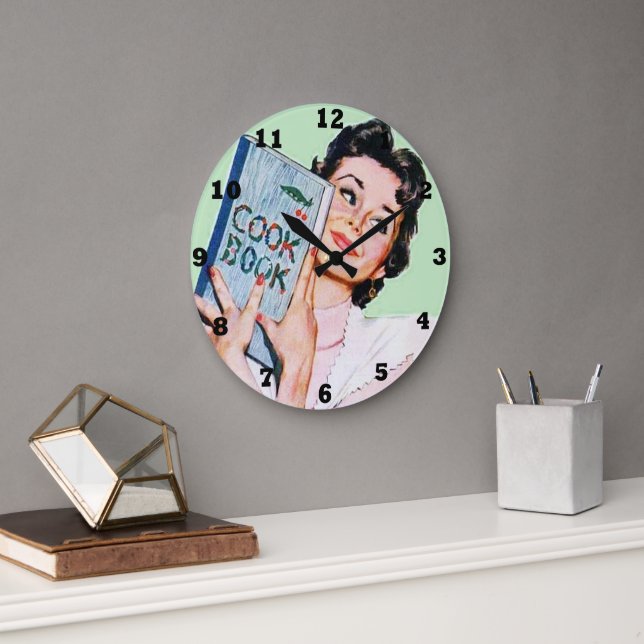 Coole Retro-Vintage Küche Große Wanduhr (Büro)