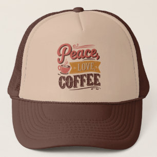 Coole Retro-Wort-Art Coffee Truckerkappe