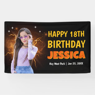 Coole Retro-Y2K-angepasste Foto-Geburtstagsfeier-W Banner
