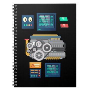 Coole Robot-Künstliche Intelligenz Notizblock