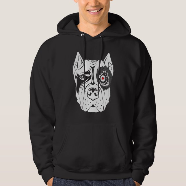 coole Roboter-Android-Hunde-Grafikhunde Hoodie (Vorderseite)
