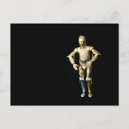 Coole Roboterspielzeugfotografie Feiertagspostkarte