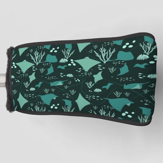 Coole Rochen unter dem Ozeanmuster Golf Headcover (Vorderseite)