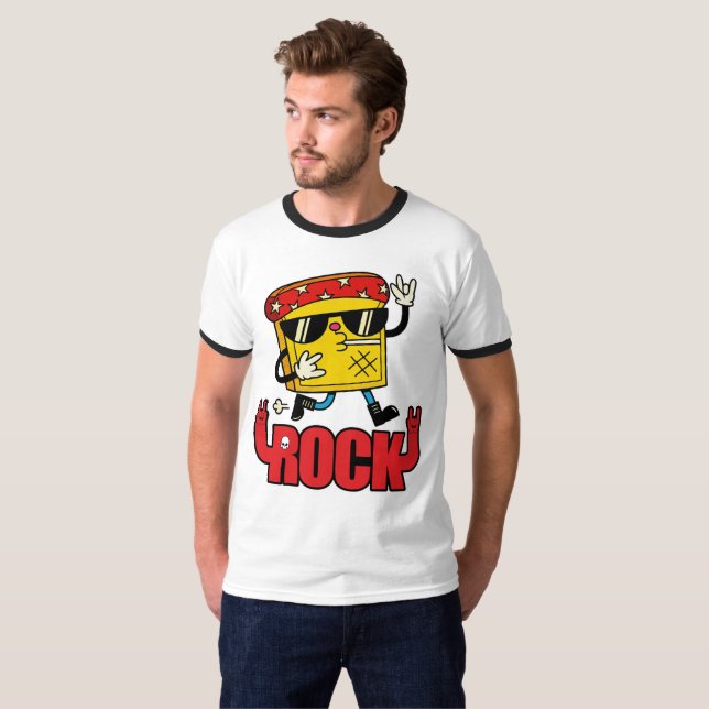 Coole Rock And Roll Musik  T-Shirt (Vorne ganz)