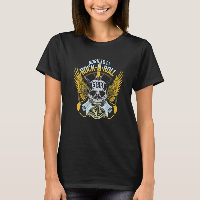 Coole Rock & Roll Guitar Player Musik Idee T-Shirt (Vorderseite)