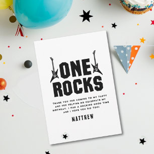 Coole Rocks Schwarz und Weiß Geburtstag Dankeskarte