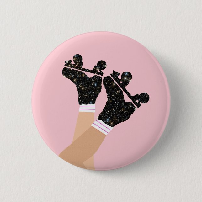 Coole Roller-Skate Derby Skater Gift Button (Vorderseite)