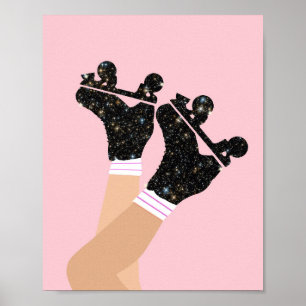Coole Roller-Skate Derby Skater Gift Poster