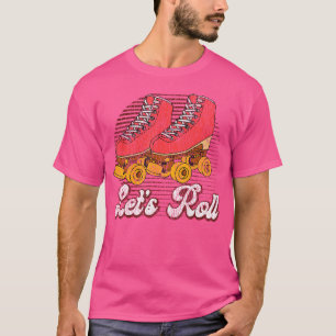 Coole Rollschuh fahrende Skate-Girl 1970er T-Shirt
