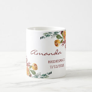 Coole romantische Tasse der Blumenbräute