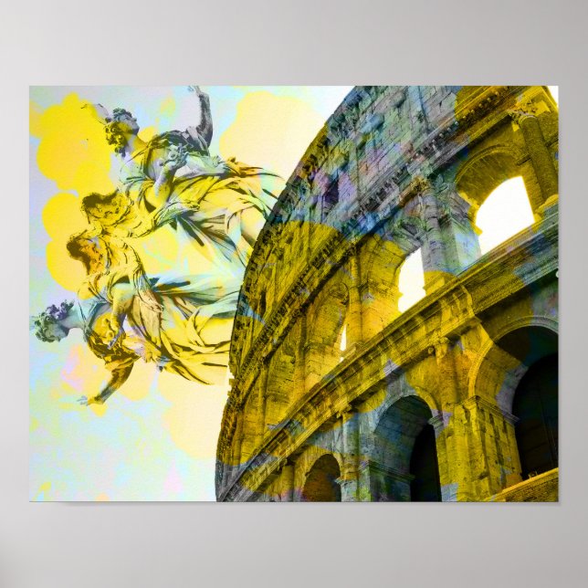 Coole römische Kunstelemente in trendiger Weise Poster (Vorne)