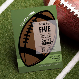 Coole Rookie Football Geburtstag Einladung