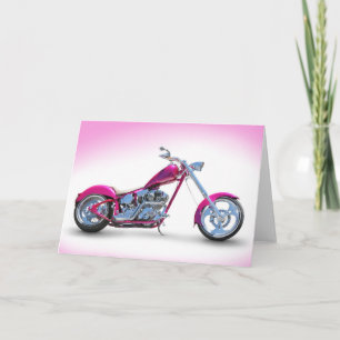 Coole rosa Chopper-Postkarte Karte