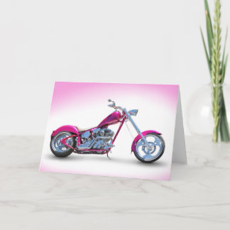 Coole rosa Chopper-Postkarte Karte