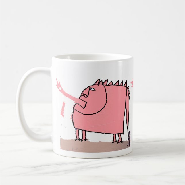 Coole rosa Drache-Tasse Kaffeetasse (Links)