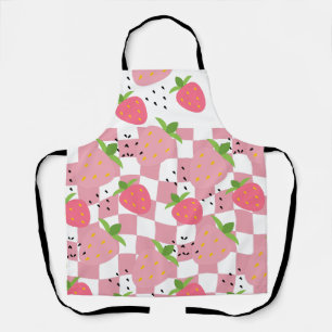 Coole rosa Kitchenette Erdbeeren Gestalt geprüft Schürze
