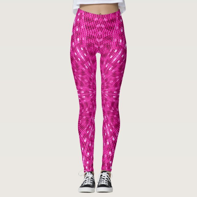 Coole rosa Meerjungfrau stuft Mandala-Leggings ein Leggings (Vorderseite)