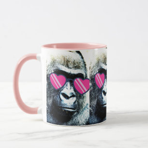 Coole Rosa-Tasse Gorilla Tasse