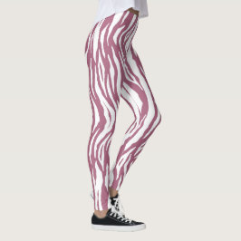 coole Rosa Tigerstreifen Muster Leggings