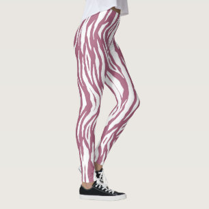 coole Rosa Tigerstreifen Muster Leggings