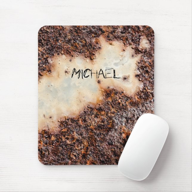 Coole rostige Metallstruktur Ihr Name Mousepad (Mit Mouse)