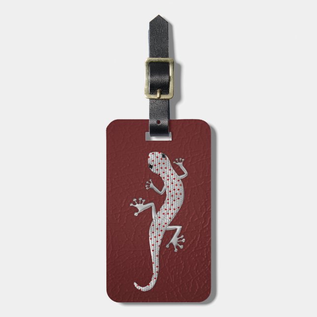 Coole Rot-Punkte-Effekt Gepäckanhänger (Vorderseite vertikal)